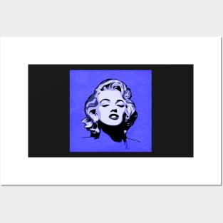 Marilyn | Blue | Pop Art Posters and Art